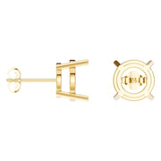 Solitaire Stud Earrings - Round 10.25mm