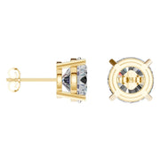 Solitaire Stud Earrings - Round 11mm