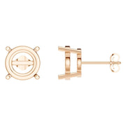 Solitaire Stud Earrings - Round 11mm
