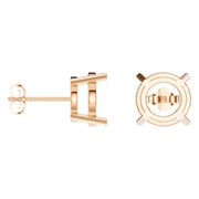 Solitaire Stud Earrings - Round 11mm
