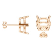Solitaire Stud Earrings - Round 11mm