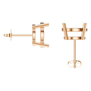 Solitaire Stud Earrings - Round 11mm