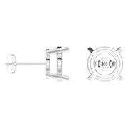 Solitaire Stud Earrings - Round 11mm