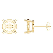 Solitaire Stud Earrings - Round 11mm