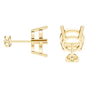 Solitaire Stud Earrings - Round 11mm