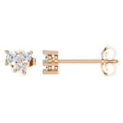 Three Stone Earrings - Round 2.8mm