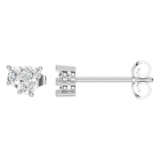 Three Stone Earrings - Round 2.8mm