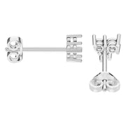 Three Stone Earrings - Round 2.8mm