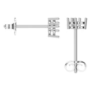 Three Stone Earrings - Round 2.8mm