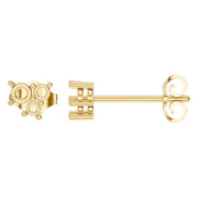 Three Stone Earrings - Round 2.8mm