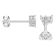 Three Stone Earrings - Round 2.8mm