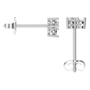 Three Stone Earrings - Round 2.8mm