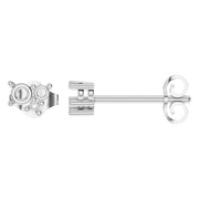 Three Stone Earrings - Round 2.8mm