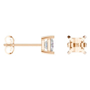 Solitaire Stud Earrings - Princess 4.5mm