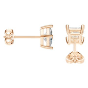 Solitaire Stud Earrings - Princess 4.5mm