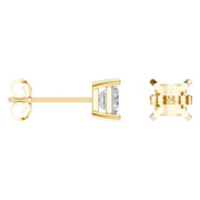 Solitaire Stud Earrings - Princess 4.5mm