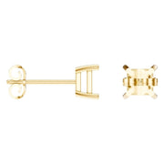 Solitaire Stud Earrings - Princess 4.5mm