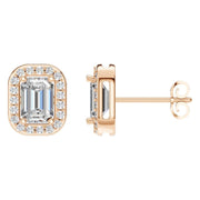 Emerald Halo Studs