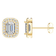 Emerald Halo Studs