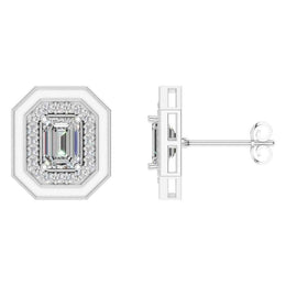 Emerald Halo Studs