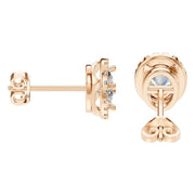 Oval Halo Studs