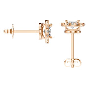 Oval Halo Studs