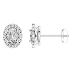 Oval Halo Studs