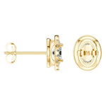 Oval Halo Studs