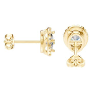 Oval Halo Studs