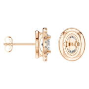 Halo Earrings - Oval 8x5.5mm