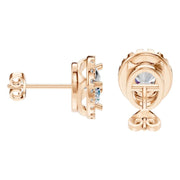Halo Earrings - Oval 8x5.5mm