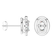 Halo Earrings - Oval 8x5.5mm