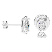 Halo Earrings - Oval 8x5.5mm