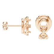 Halo Earrings - Oval 8x5.5mm
