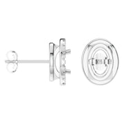 Halo Earrings - Oval 8x5.5mm