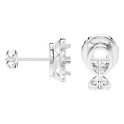 Halo Earrings - Oval 8x5.5mm