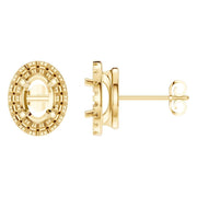 Halo Earrings - Oval 8x5.5mm