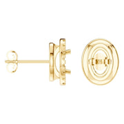 Halo Earrings - Oval 8x5.5mm