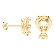 Halo Earrings - Oval 8x5.5mm