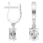 Accented Drop Earrings - Oval 6x4mm