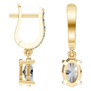 Accented Drop Earrings - Oval 6x4mm