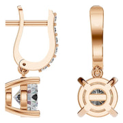 Accented Drop Earrings - Round 6.75mm