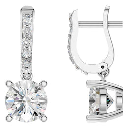 Pave Drop Earrings