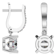 Accented Drop Earrings - Round 6.75mm