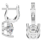 Accented Drop Earrings - Round 6.75mm
