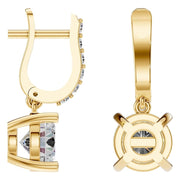 Accented Drop Earrings - Round 6.75mm