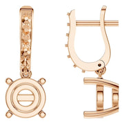 Accented Drop Earrings - Round 6.75mm