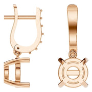 Accented Drop Earrings - Round 6.75mm