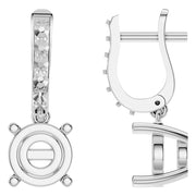 Accented Drop Earrings - Round 6.75mm