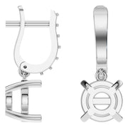Accented Drop Earrings - Round 6.75mm